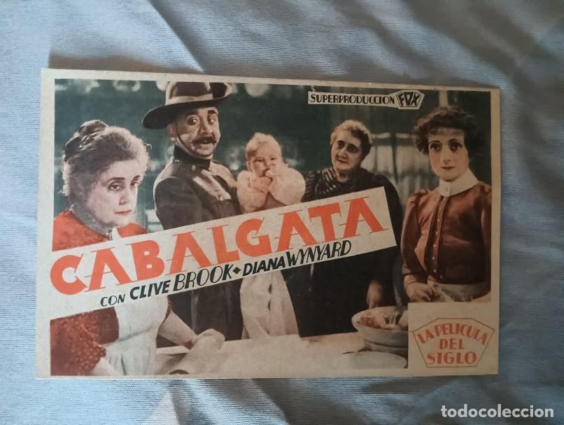 Cine: CABALGATA PROGRAMA TARJETA FOX CLIVE BROOK OSCAR MEJOR PELICULA - Foto 1
