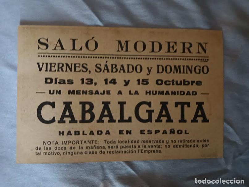 Cine: CABALGATA PROGRAMA TARJETA FOX CLIVE BROOK OSCAR MEJOR PELICULA - Foto 2