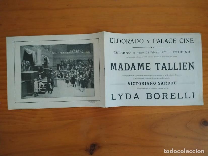Cine: MADAME TALLEN PROGRAMA DOBLE LYDA BORELLI 1917 CINE MUDO - Foto 1