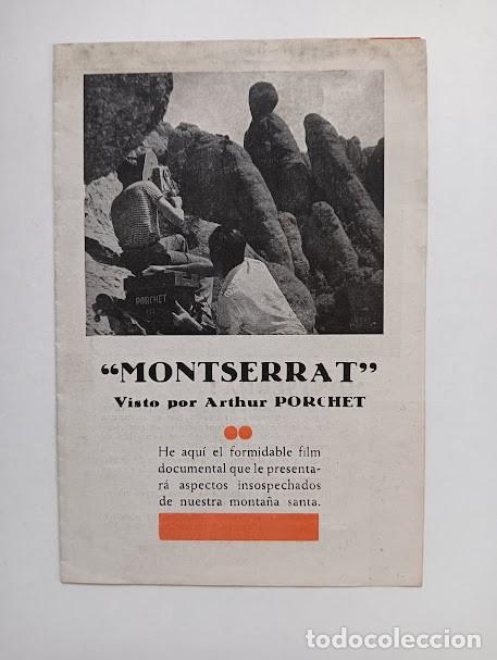 Cine: MONTSERRAT PROGRAMA DOBLE ARTHUR POCHET CINE CATALAN raro - Foto 1
