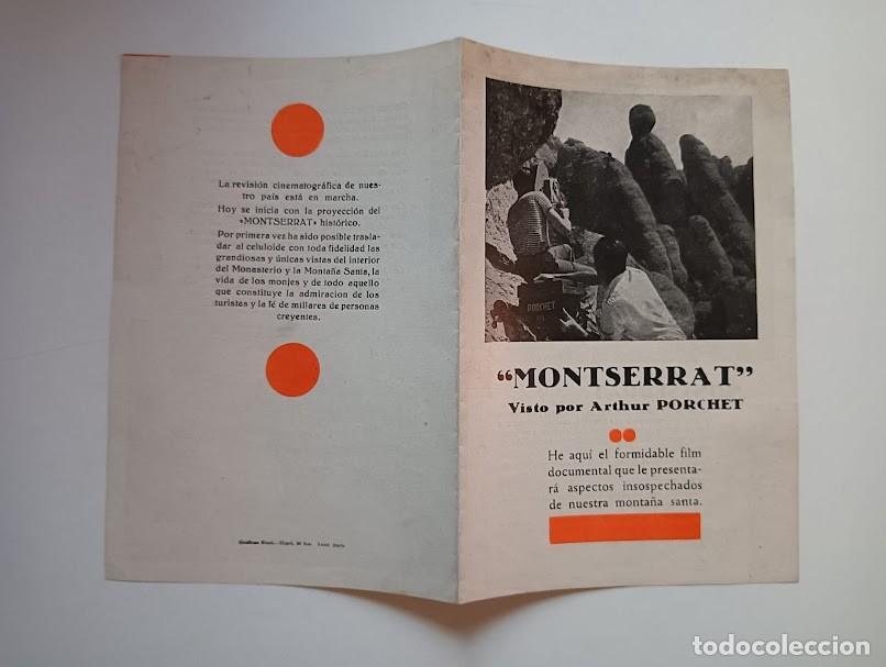 Cine: MONTSERRAT PROGRAMA DOBLE ARTHUR POCHET CINE CATALAN raro - Foto 3