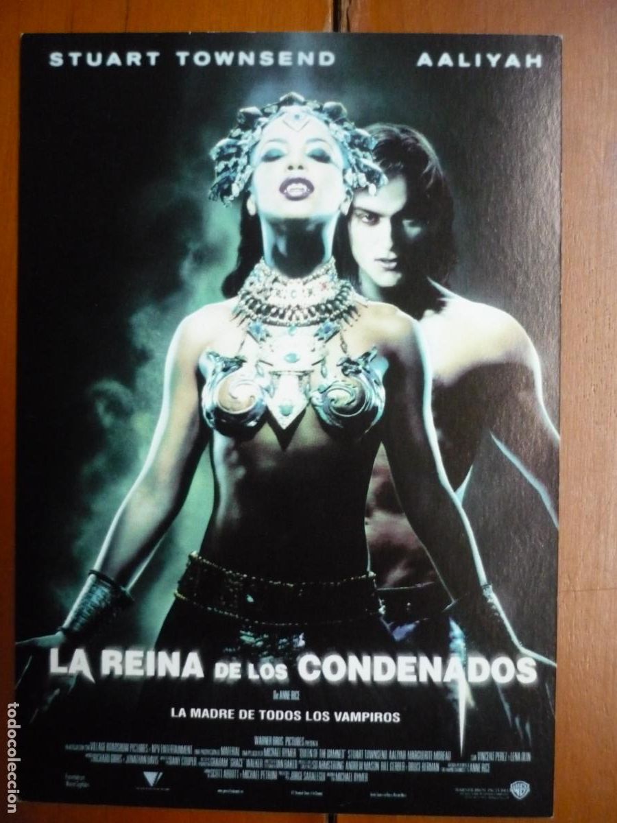 Kino: la reina de los condenados - folleto mano invitacion estreno - aaliyah stuart townsend