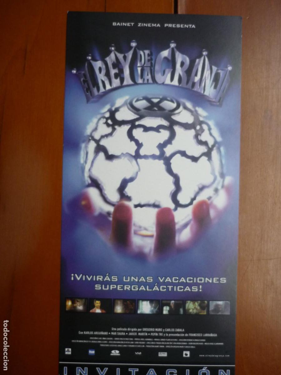 Kino: el rey de la granja - folleto mano invitacion estreno - karlos argui&ntilde;ano mar saura cine espa&ntilde;ol
