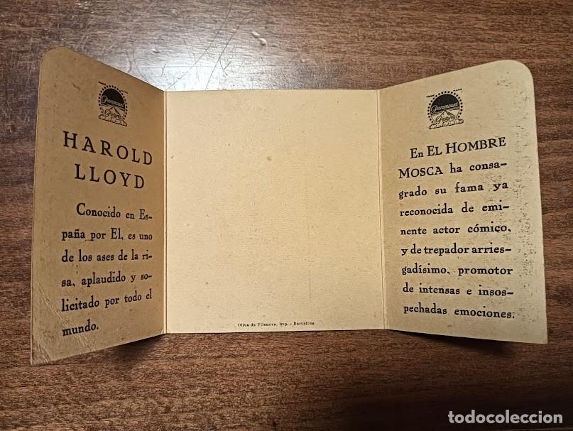 Cine: EL HOMBRE MOSCA PROGRAMA TROQUELADO DISPLAY PARAMOUNT HAROLD LLOYD CINE MUDO - Foto 2