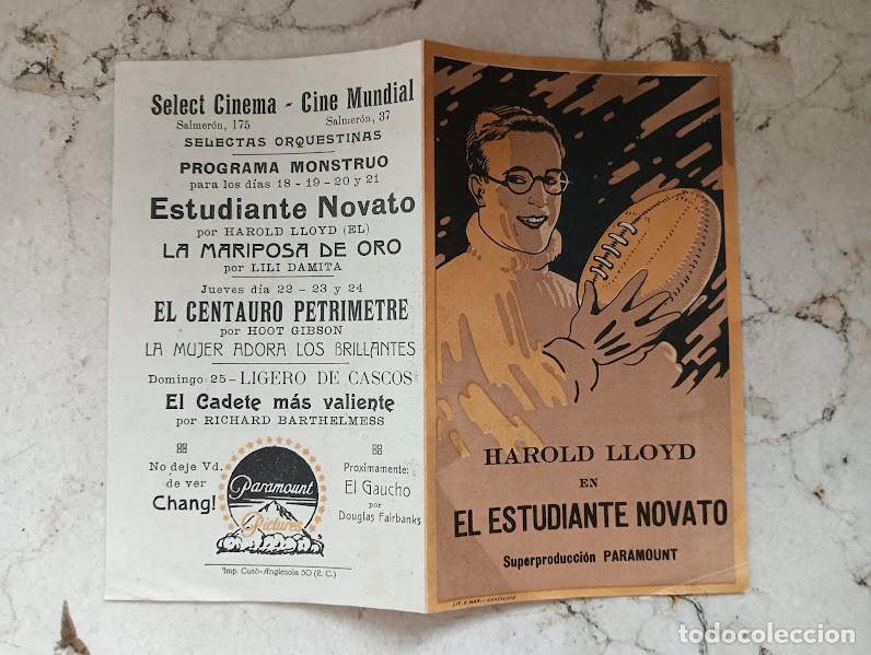 Cine: EL ESTUDIANTE NOVATO PROGRAMA DOBLE PARAMOUNT HAROLD LLOYD CINE MUDO - Foto 2