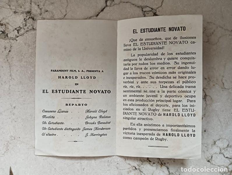 Cine: EL ESTUDIANTE NOVATO PROGRAMA DOBLE PARAMOUNT HAROLD LLOYD CINE MUDO - Foto 3