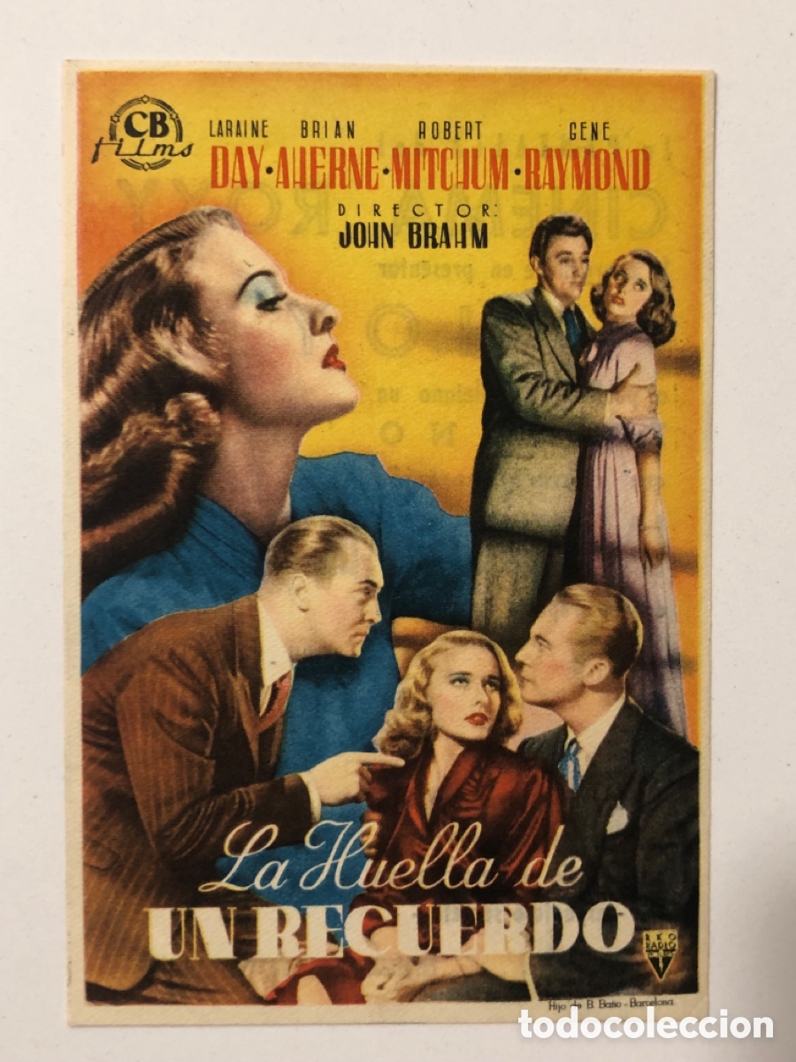 Kino: Programa la huella de un recuerdo Laraine Day con publicidad cinema Roxy valladolid A17