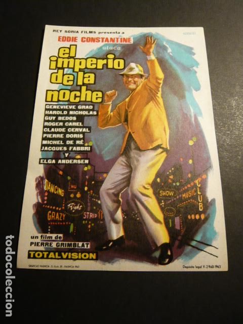 Cine: EL IMPERIO DE LA NOCHE PROGRAMA DE MANO SIN PUBLICIDAD - Foto 1