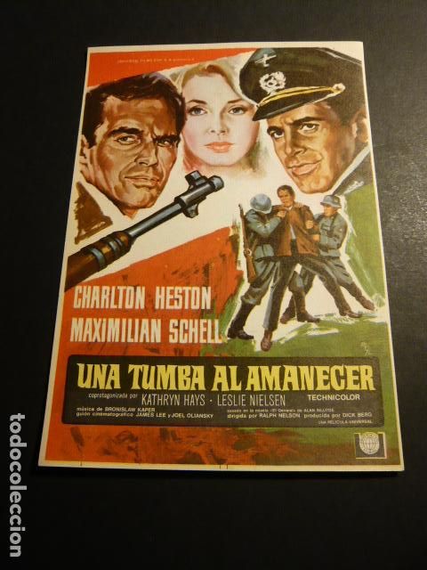 Cine: UNA TUMBA AL AMANECER PROGRAMA DE MANO SIN PUBLICIDAD - Foto 1