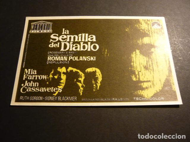Cine: LA SEMILLA DEL DIABLO PROGRAMA DE MANO SIN PUBLICIDAD - Foto 1