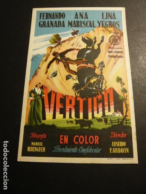 Cine: VERTIGO PROGRAMA DE MANO SIN PUBLICIDAD - Foto 1