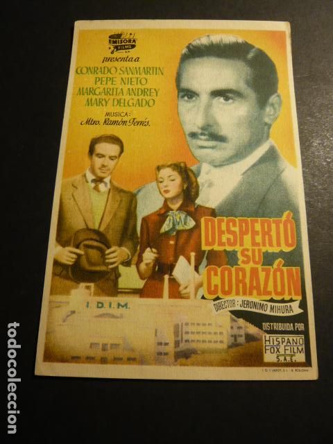 Cine: DESPERT&Oacute; SU CORAZ&Oacute;N PROGRAMA DE MANO SIN PUBLICIDAD - Foto 1