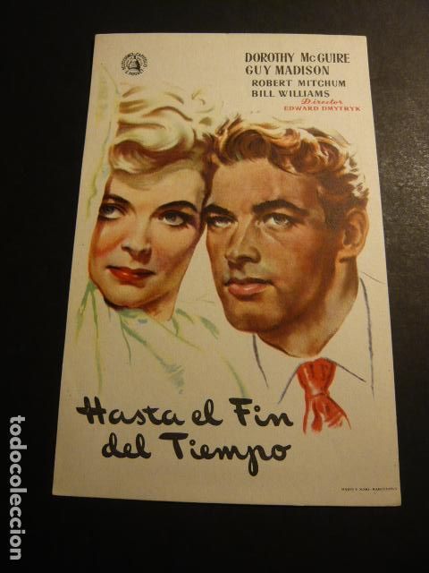 Cine: HASTA EL FIN DEL TIEMPO PROGRAMA DE MANO SIN PUBLICIDAD - Foto 1