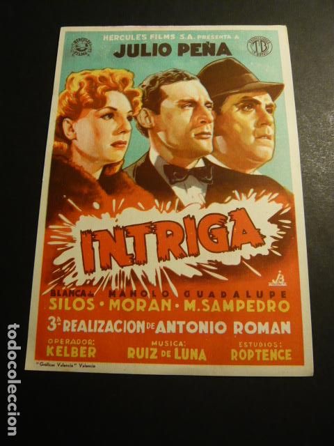 Cine: INTRIGA PROGRAMA DE MANO SIN PUBLICIDAD - Foto 1
