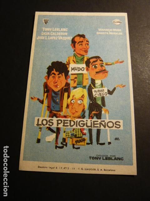 Cine: LOS PEDIG&Uuml;E&Ntilde;OS PROGRAMA DE MANO SIN PUBLICIDAD - Foto 1