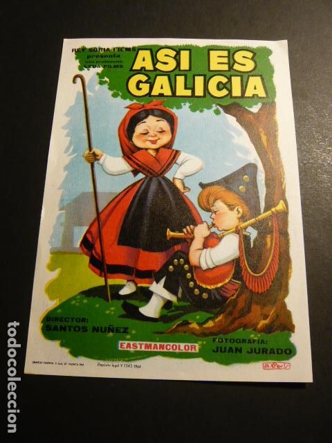 Cine: ASI ES GALICIA PROGRAMA DE MANO SIN PUBLICIDAD - Foto 1