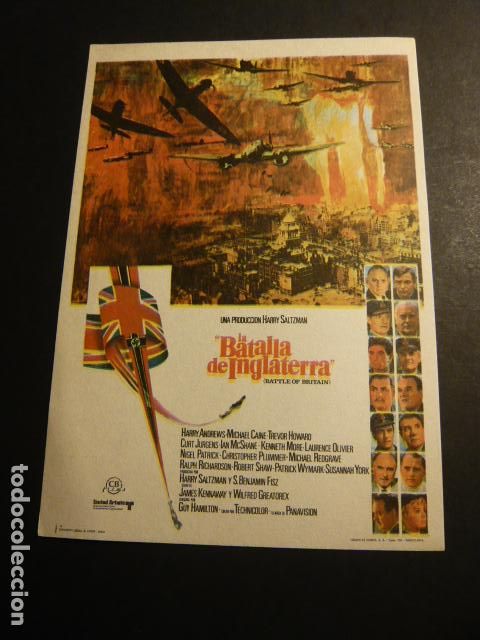 Cine: LA BATALLA DE INGLATERRA PROGRAMA DE MANO SIN PUBLICIDAD - Foto 1