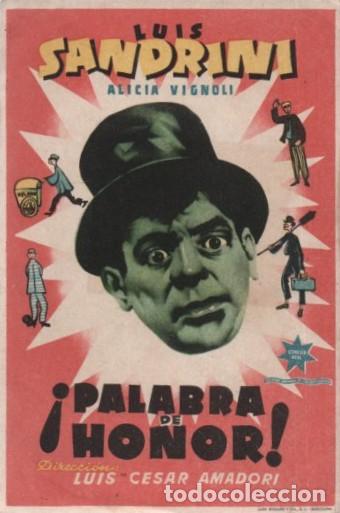 Cine: PROGRAMA DE CINE: &iexcl;PALABRA DE HONOR! PC-10749 - Foto 1