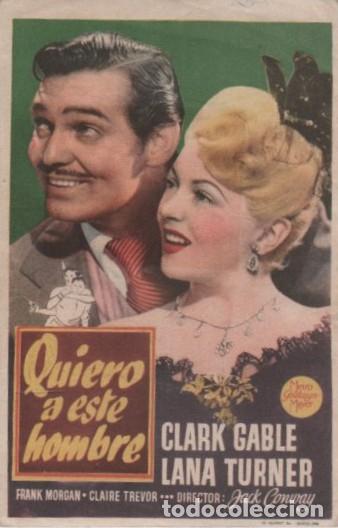 Cine: PROGRAMA DE CINE: QUIERO A ESTE HOMBRE PC-10752 - Foto 1