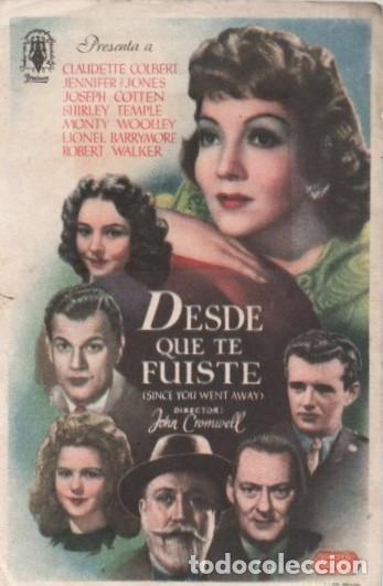 Cine: PROGRAMA DE CINE: DESDE QUE TE FUISTE PC-10753 - Foto 1