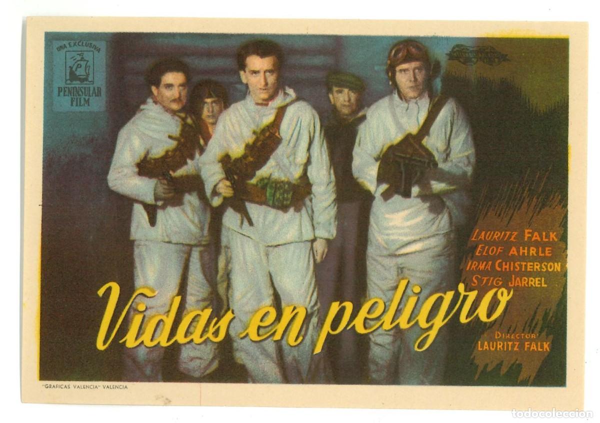 Cine: VIDAS EN PELIGRO / PROGRAMA DE CINE SIN PUBLICIDAD EN TRASERA (B&Eacute;LICO) - Foto 1