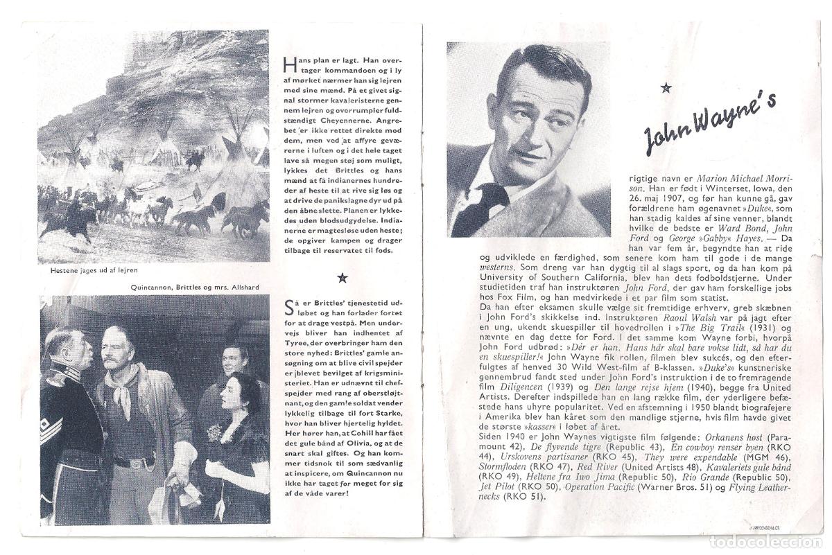 Cine: PTCC 821 LA LEGION INVENCIBLE PROGRAMA LIBRITO DANES JOHN WAYNE JOHN FORD - Foto 4