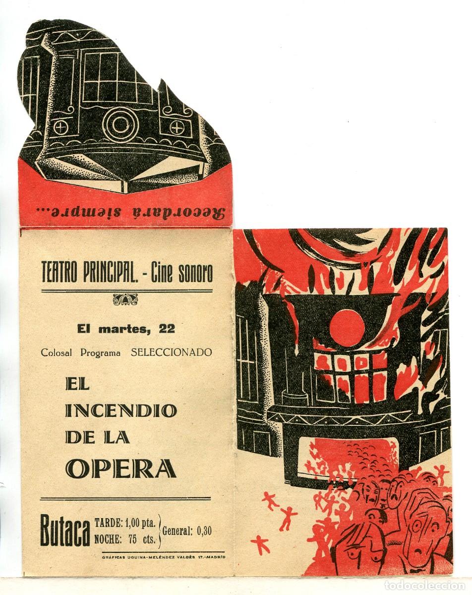 Cine: EL INCENDIO DE LA &Oacute;PERA, con charles Boyer. TROQUELADO. - Foto 1