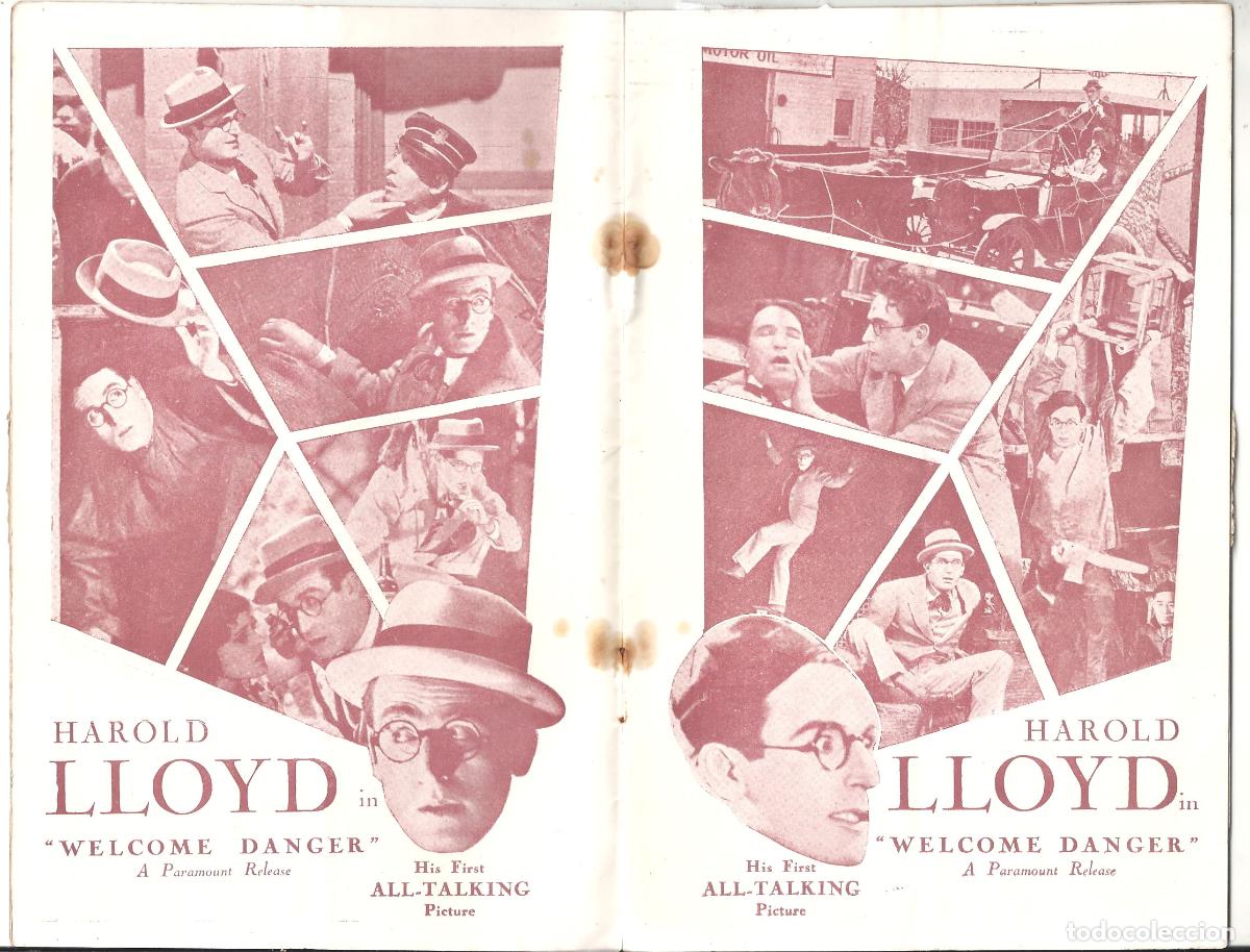 Cine: PTCC7 26 QUE FENOMENO PROGRAMA LIBRITO INGLES HAROLD LLOYD BARBARA KENT - Foto 3