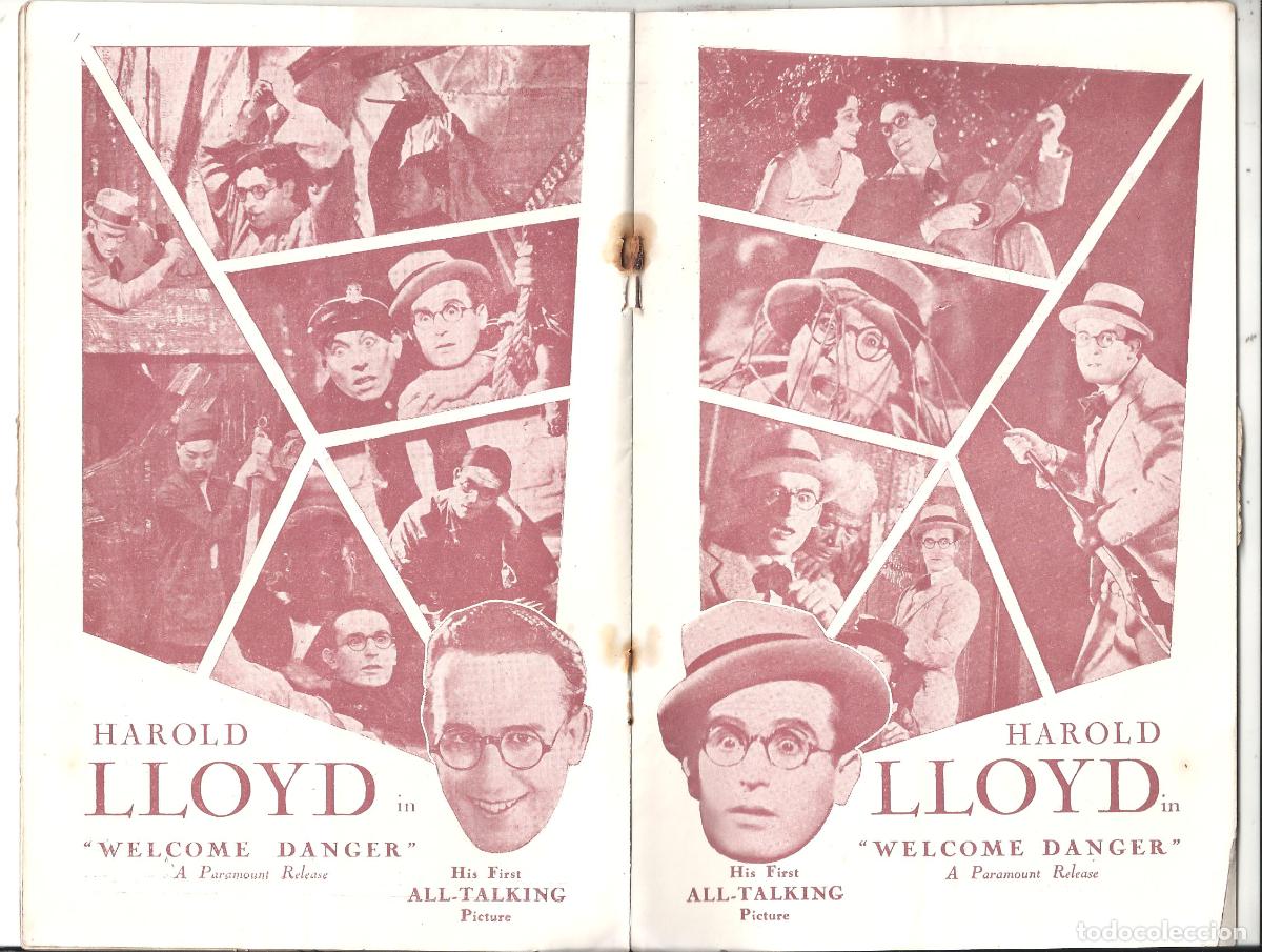 Cine: PTCC7 26 QUE FENOMENO PROGRAMA LIBRITO INGLES HAROLD LLOYD BARBARA KENT - Foto 5