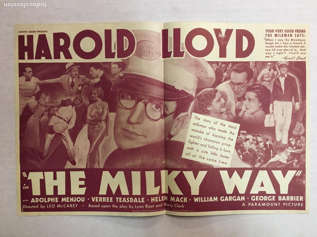 Cine: PTCC7 26 LA VIA LACTEA PROGRAMA DOBLE AMERICANO HAROLD LLOYD - Foto 3