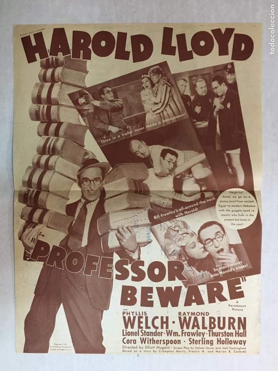 Cine: PTCC7 26 PROFESSOR BEWARE PROGRAMA DOBLE AMERICANO HAROLD LLOYD - Foto 3
