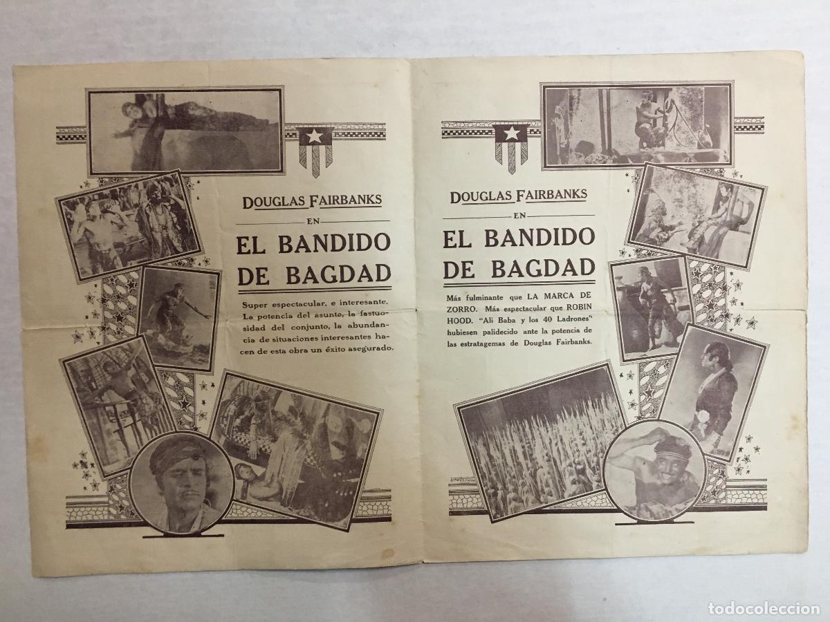  Flyers Publicitaires de films Anciens: PTCC6 63 EL LADRON DE BAGDAD PROGRAMA DOBLE CUBANO DOUGLAS FAIRBANKS RAOUL WALSH CINE MUDO