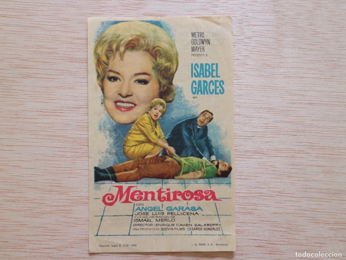 Cine: PROGRAMA DE MANO MENTIROSA CON PUBLICIDAD - Foto 1