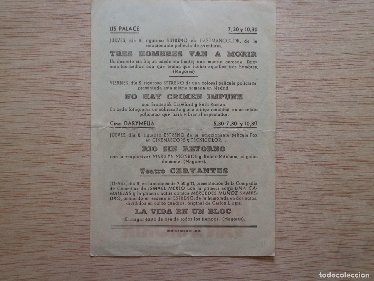 Cine: PROGRAMA DE CINE TRES HOMBRES VAN A MORIR CON PUBLICIDAD - Foto 2