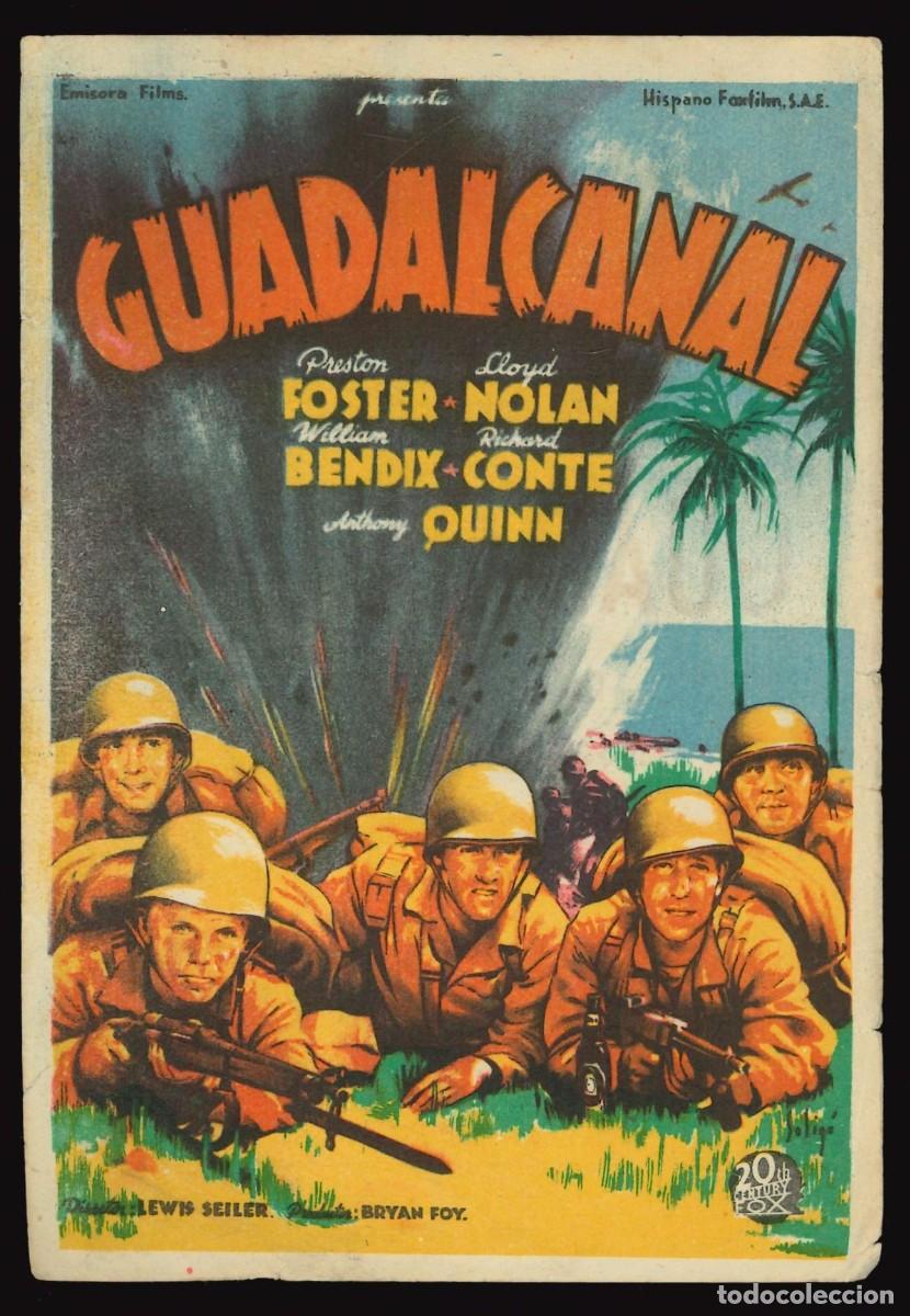 Cine: GUADALCANAL / PROGRAMA DE CINE CON PUBLICIDAD EN TRASERA (B&Eacute;LICO) - Foto 1