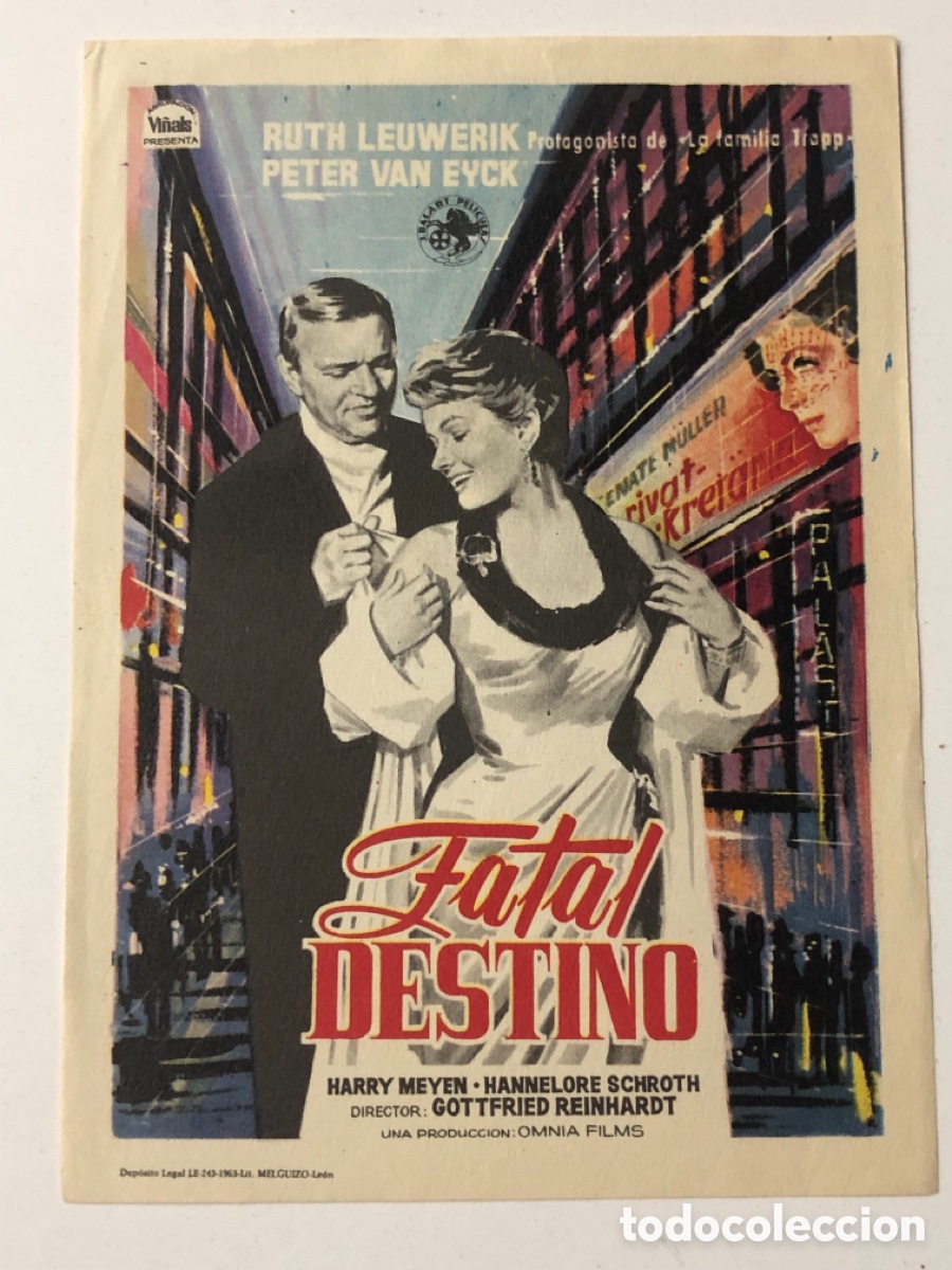 Cine: Programa fatal destino Ruth Leuwerik A24G2 - Foto 1