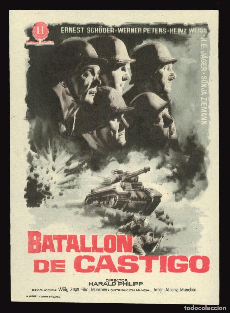 Cine: BATALL&Oacute;N DE CASTIGO / PROGRAMA DE CINE CON PUBLICIDAD EN TRASERA (B&Eacute;LICO) - Foto 1