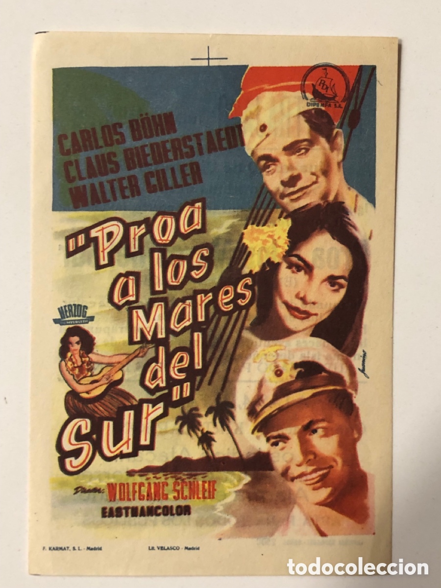 Cine: Programa proa a los mares del sur con publicidad cine trajano Merida A24V - Foto 1