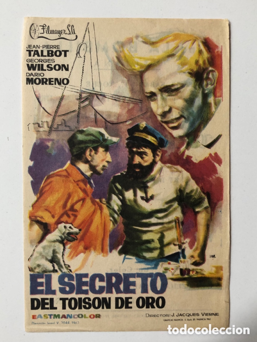  Foglietti di film di film antichi di cinema: Programa el secreto del toison de oro jean pierre talbot publicidad cine la bombilla Meliana A24G4