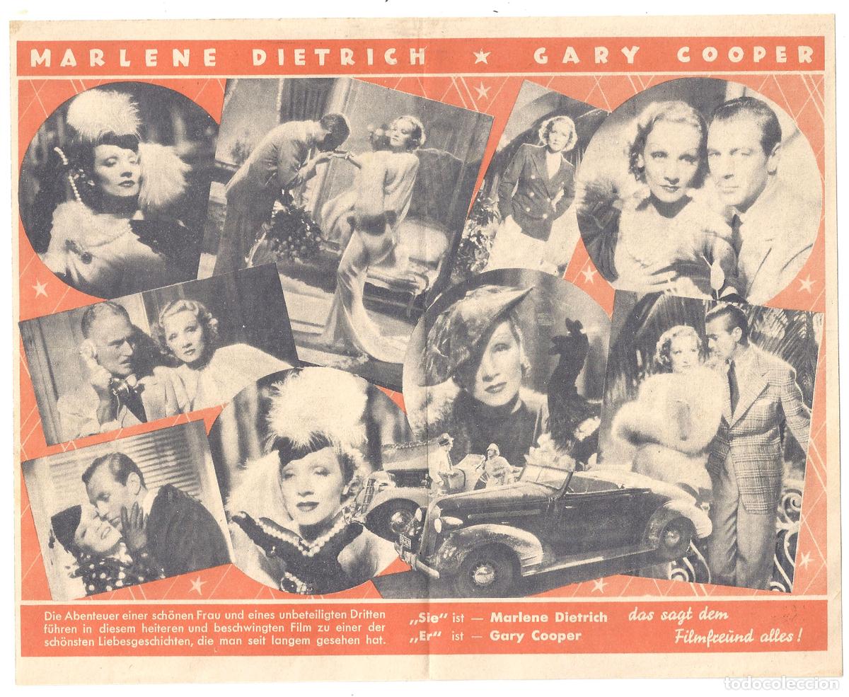 Cine: PTCC2 38 DESEO PROGRAMA DOBLE ALEMAN GARY COOPER MARLENE DIETRICH - Foto 3