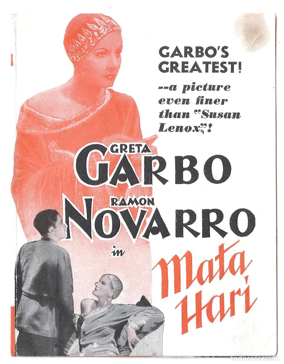 Cine: PTCC2 38 MATA HARI PROGRAMA DOBLE AMERICANO GRETA GARBO RAMON NOVARRO - Foto 1