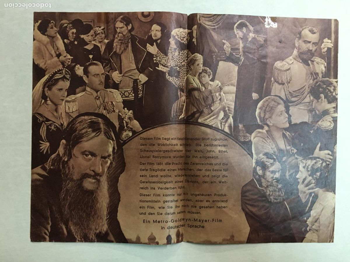 Cine: PTCC2 38 RASPUTIN Y LA ZARINA PROGRAMA DOBLE ALEMAN JOHN EHTEL LIONEL BARRYMORE - Foto 3