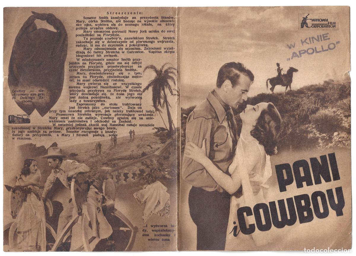 Cine: PTCC 819 EL VAQUERO Y LA DAMA PROGRAMA DOBLE POLACO GARY COOPER MERLE OBERON - Foto 3