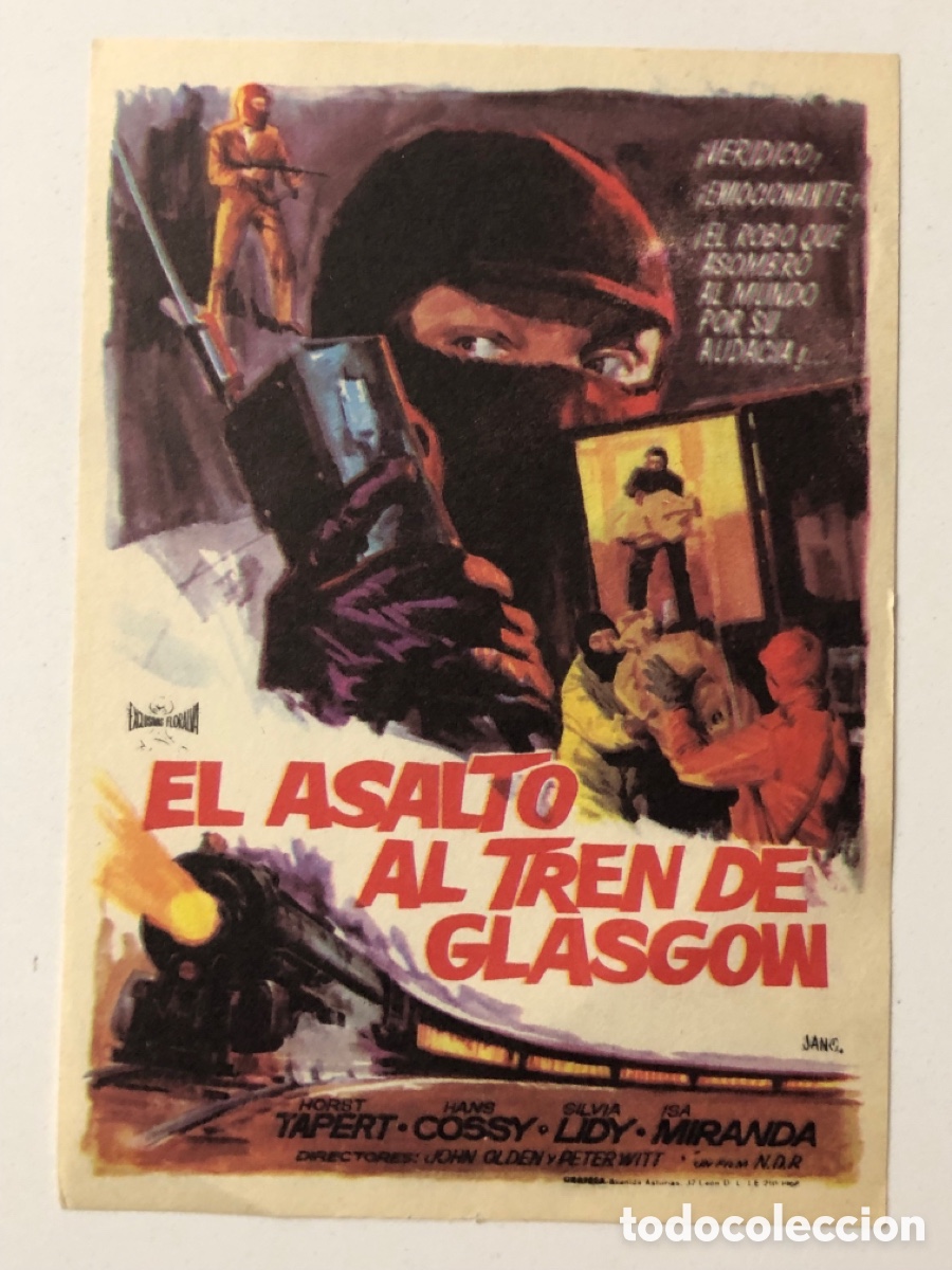  Foglietti di film di film antichi di cinema: Programa asalto al tren de Glasgow A24V5