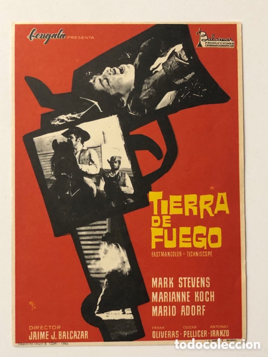  Foglietti di film di film antichi di cinema: Programa tierra de fuego Mark Stevens A24V5