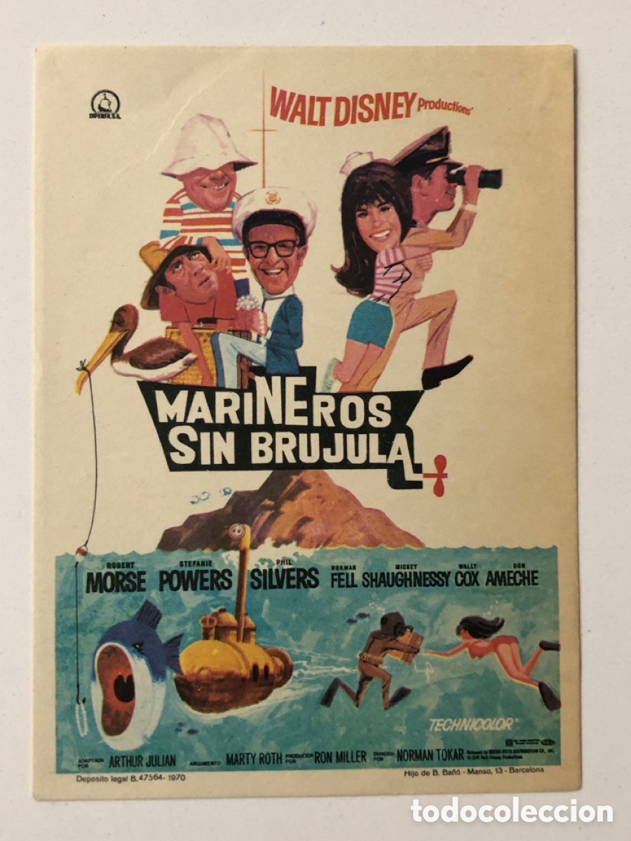  Foglietti di film di film antichi di cinema: Programa walt disney marineros sin br&uacute;jula stefanie powers A24V6