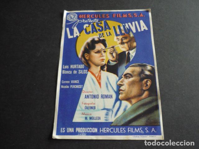 Cine: LA CASA DE LA LLUVIA PROGRAMA DE MANO SIN PUBLICIDAD - Foto 1