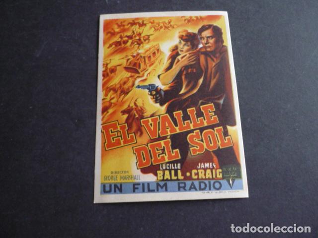 Cine: EL VALLE DEL SOL PROGRAMA DE MANO SIN PUBLICIDAD - Foto 1