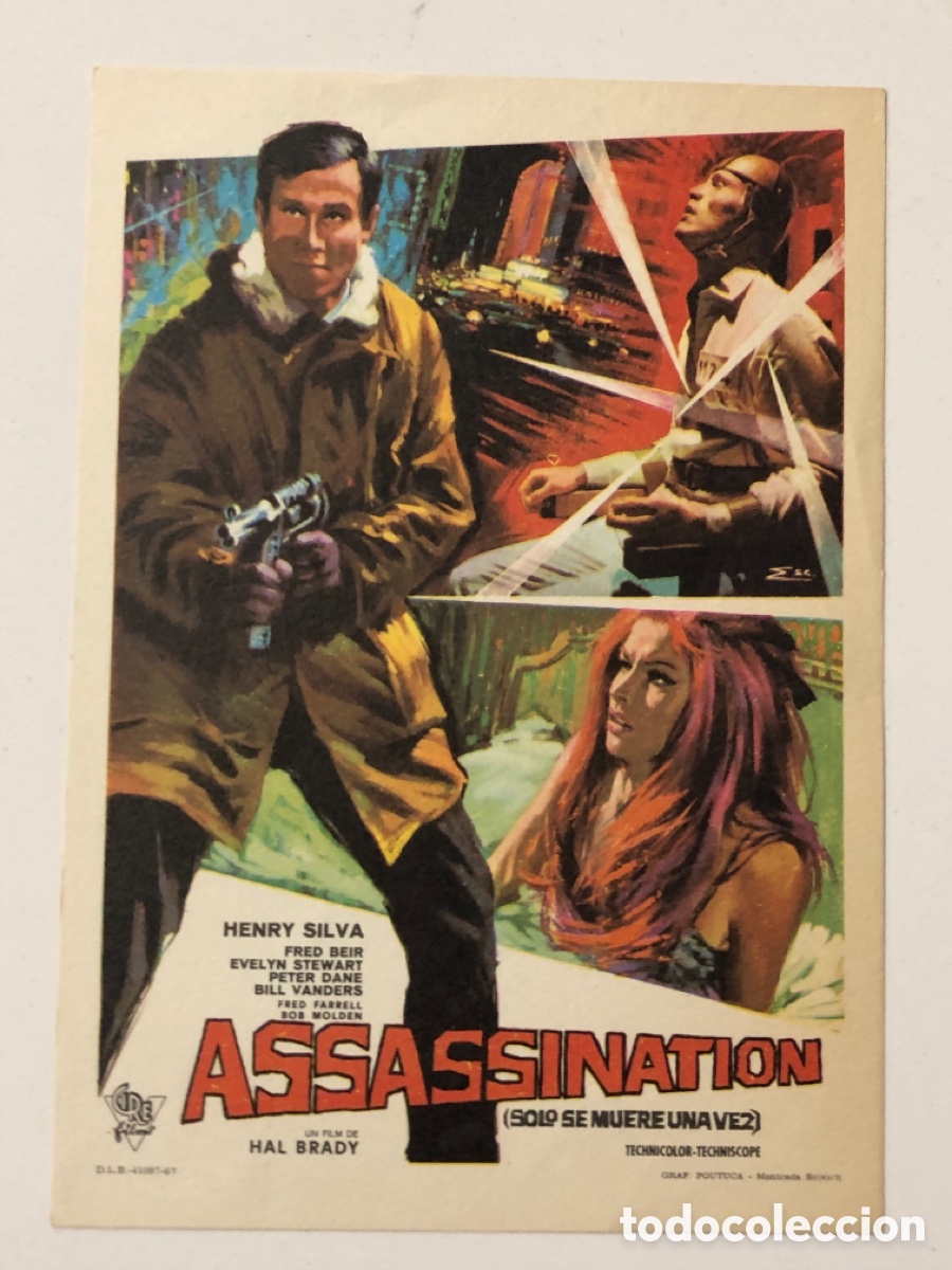  Foglietti di film di film antichi di cinema: Programa assassination Henry silva A24V6