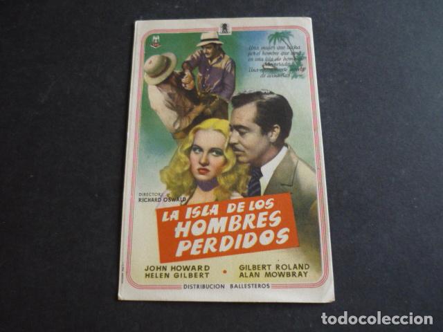 Cine: LA ISLA DE LOS HOMBRES PERDIDOS PROGRAMA DE MANO SIN PUBLICIDAD - Foto 1